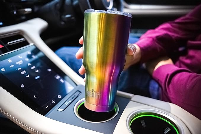 Beast 40 oz Tumbler Stainless Steel Vacuum Insulated Coffee Ice Cup Double Wall Travel Flask (Rainbow) - Bloomnest