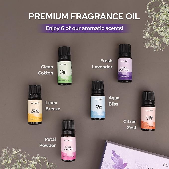 Carnatia Laundry Day Fragrance Oil Set – 6 Fresh & Clean Scents for Laundry, Linens & Home | Aromatherapy Oils for Dryer Balls, Diffusers & Room Freshening - Bloomnest