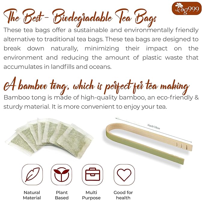 TOG999, 120 Tea Bags – Special Blend of Cinnamon, Black Tea, Orange Peel and Cloves, 100% Natural Ingredients, Hand-made Blend Herbal Tea. Eco-conscious Tea Bags. No Sugar, No Caffeine, No Gluten, Vegan. - Bloomnest