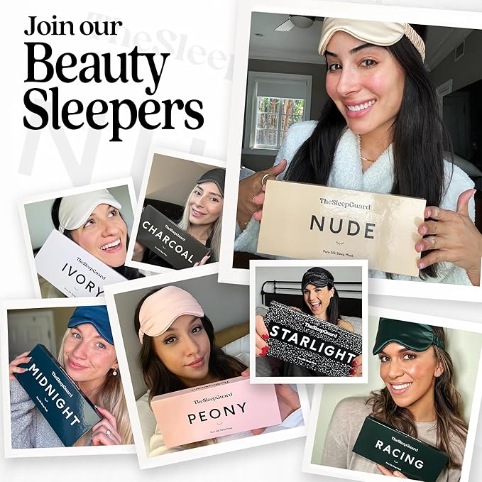 TheSleepGuard Pure Silk Sleep Mask [100% 6A Mulberry Silk, 22 Momme] Light Blocking Travel Essentials. Eye Masks for Sleeping. Black Oeko-Tex Blindfold. Eye Covers for Men & Women