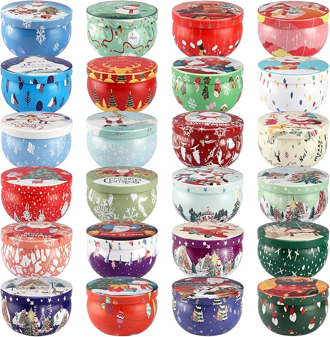 24Pack Christmas Scented Candles Gift- Aromatherapy Candle-2.5oz Soy Wax-Long Lasting Burn time, Christmas Thanksgiving Gifts for Women，Home Decor - Bloomnest