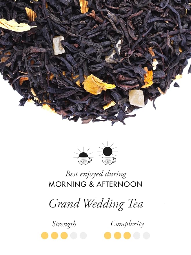TWG Tea | Grand Wedding Tea | Black Tea | Sunflowers and Exotic Fruits | 15 Hand Sewn Cotton Tea Bags | Gift Set - Bloomnest