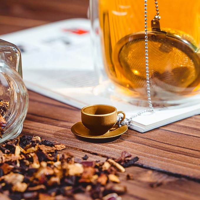 Tea Strainers For Loose Tea Stainless Steel Tea Ball Infuser Tea Ball For Loose Leaf Tea Infuser For Loose Leaf Tea Loose Leaf Tea Steeper Cute Tea Infuser Gift (Cup)