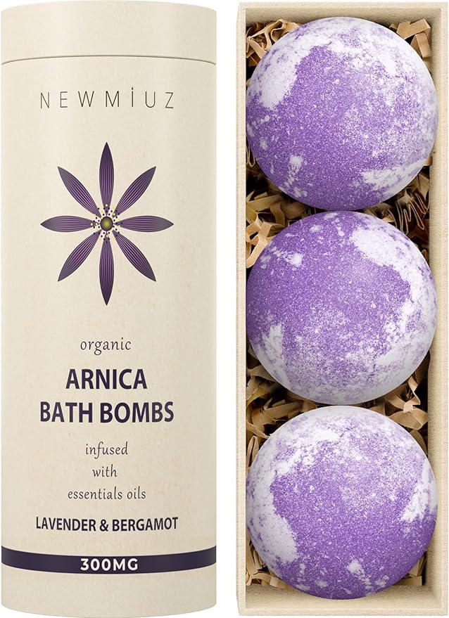 Arnica Bubble Bath Bombs Lavender Bergamot Essential Oils Luxurious Mega Foaming Bath Bombs for Dry Skin Nourishment Moisturizing Blissful Bath Gift - Bloomnest