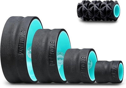 5 Pack Zomyove Roller- Back Wheel for Deep Tissue Massage, XR Foot Massage Roller for Targeted Massage for Plantar Fasciitis and Foot Fatigue, Roller Kit for Physical Therapy & Exercise