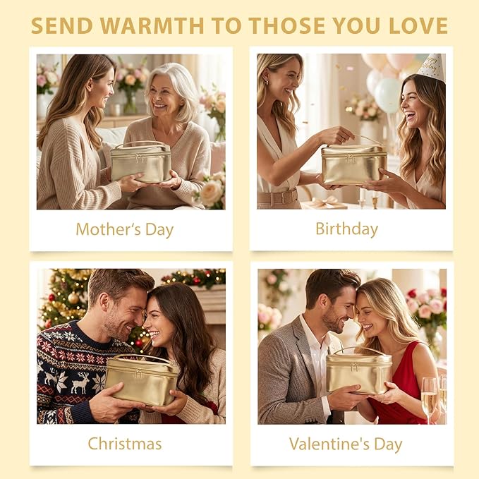 25 Pcs Valentines Day Gifts for Women, Honey & Almond Bath & Body Gift Set, Hydrating Skin Care Kit, Spa Gift, Cosmetic Bag, Necklace, Anniversary, Christmas, Birthday, Mothers Day - Bloomnest