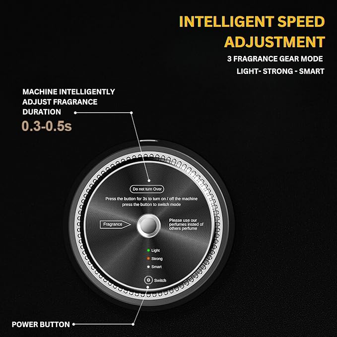 Smart Car Atomizing Aromatherapy Scent Diffuser, Aluminum Alloy Cordless/Wireless Essential Oil Low Noise Air Freshener Diffuser Smart Car Diffuser. (Royal Silver) - Bloomnest