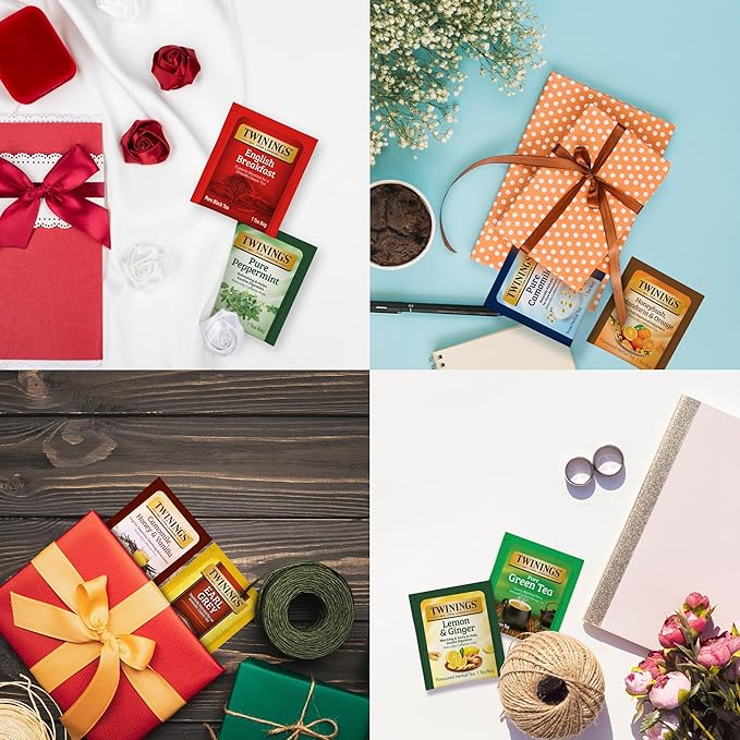 Twinings 48 Tea Bags Herbal Variety Pack – 8 Flavors Individually Wrapped, Mix of Black, Green, and Herbal Teas, Perfect Tea for Any Occasion - Bloomnest