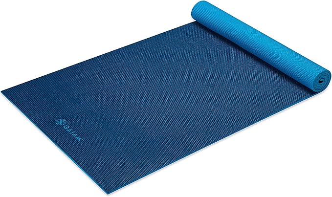 Gaiam Solid Color Yoga Mat, Non Slip Exercise & Fitness Mat for All Types of Yoga, Pilates & Floor Exercises - Bloomnest