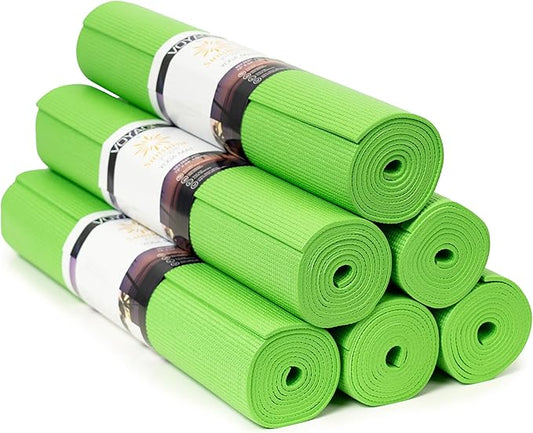 Sunshine Yoga Voyage Yoga Mat, 6 Pack, 72" x 24" Professional Studio and Gym Bulk Yoga Mats, 5mm Thick, Durable, Anti-Tear, Non Slip Fitness and Exercise Mats - Bloomnest