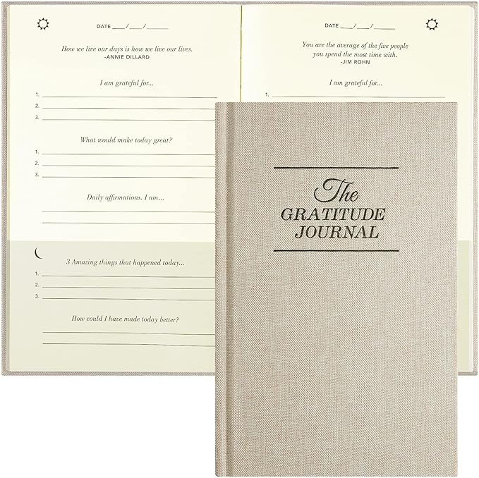 The Gratitude Journal, manifestation journal, Daily Journal with Prompts for Affirmation, Happiness, Mindfulness, Positivity, Wellness, Undated Journal for Women & Men(8.5 * 5.5 inches) - Bloomnest