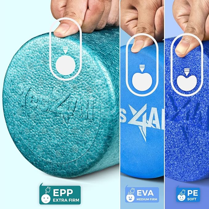 Yes4All High-Density EPP Round Back Roller Foam, Exercise Foam Roller for Yoga, Pilates & Stretching - 12, 18, 24, 36 inch - Bloomnest