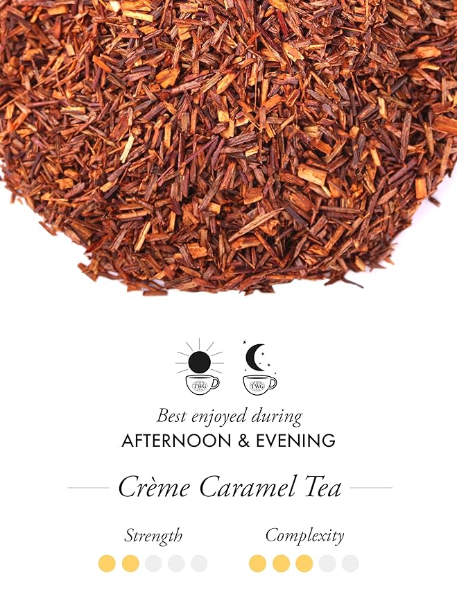 TWG Tea | Crème Caramel Tea | Rooibos Tea | Caramel & Theine-Free | 15 Hand Sewn Cotton Teabags | Gift Set - Bloomnest