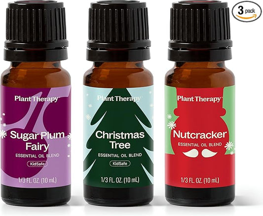 Plant Therapy Christmas Magic Holiday Essential Oil Blend 3 Set, Trio of Exclusive Holiday Scents, Bring Festive Cheer to Every Room, Joyful & Uplifting - Bloomnest