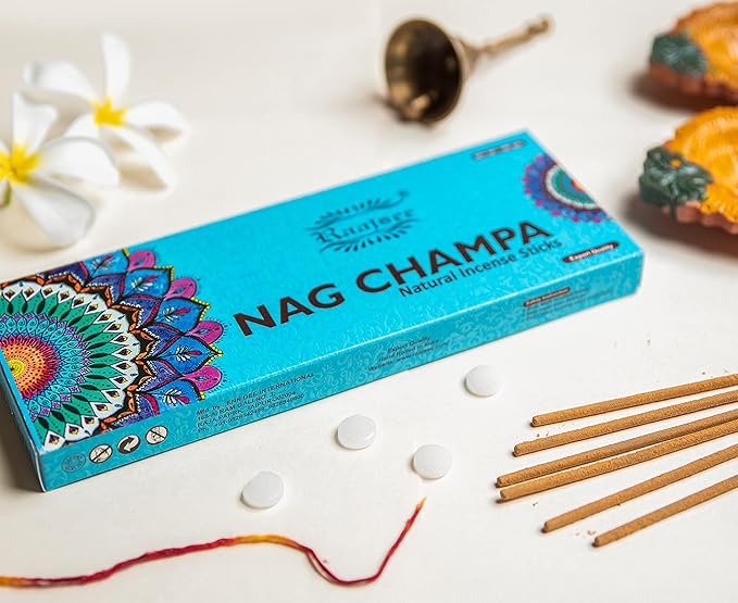 Raajsee Nag Champa Incense Sticks 100 Gm Pack-100% Pure Organic Natural Hand Rolled Free from Chemicals-for Church,Aroma Therapy,Relaxation,Meditation & Sensual Therapy RAAJSEE