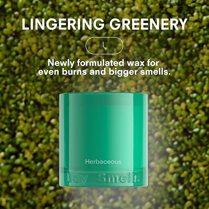 Boy Smells Grass Scented Candle - 8.5 oz - Home Candle with Bergamot, Fresh Sage, and Wild Grass Notes - Up to 50-Hour Burn - Cotton Wick - Bloomnest