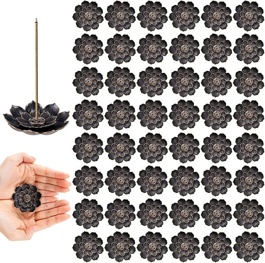 60 Pcs Bulk Lotus Incense Holder for Stick 2.28 inches Incense Burner Ash Catcher Indian Return Gifts for Pooja Home Fragrance Yoga SPA Sauna Bedroom - Bloomnest