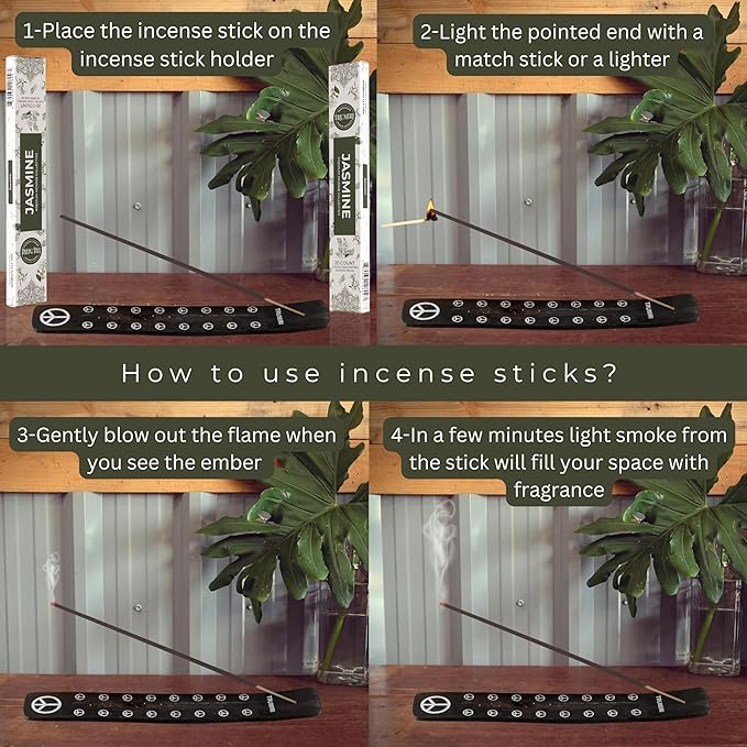 Jasmine Incense Sticks - Total 40 Insence-Sticks - Dual Pack of 20 Insense - Inciensos - Inscents - Natural Non Toxic Ingredients - Incents - Incence - Inscense - Insents TRUMIRI
