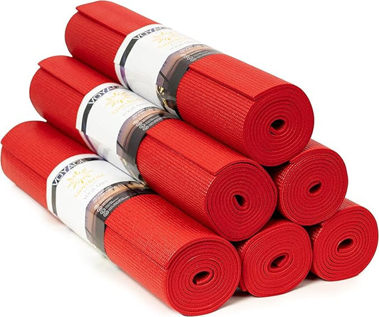 Sunshine Yoga Voyage Yoga Mat, 6 Pack, 72" x 24" Professional Studio and Gym Bulk Yoga Mats, 5mm Thick, Durable, Anti-Tear, Non Slip Fitness and Exercise Mats - Bloomnest