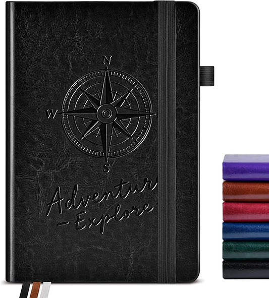 PAIBAS Blank Journal Notebook for Women Men,160 Pages,A5 Hardcover Sketchbook for Drawing, Sketch book, Unlined Notebooks for School,Work, Note Taking,Travel Journals for Writing 5.8"x8.5" (Black) - Bloomnest