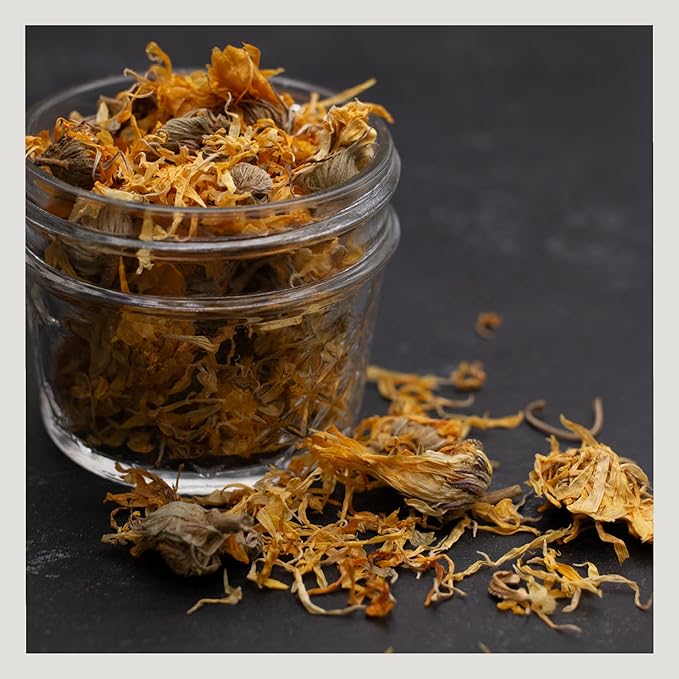 MagJo Naturals, Calendula Flower (1 Pound Bag) whole dried calendula flowers and petals, Calendula officinalis, loose leaf tea, marigold flowers, loose leaf teas, cocktail bombs, Raw - Bloomnest