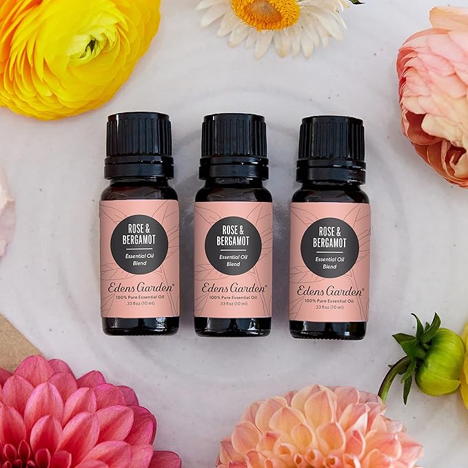 Edens Garden Rose Bergamot Essential Oil Blend- 100% Pure Premium Grade, Undiluted, Natural, Therapeutic, Aromatherapy, The Best for Skin, Laundry, Hair 30 ml (1 fl oz) EdensGarden