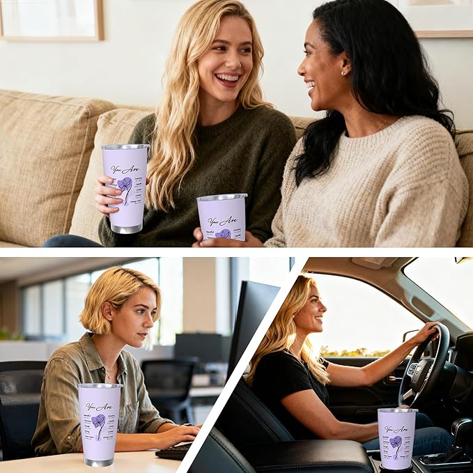 OHORTEB Christian Gifts of Faith and Encouragement for Women - 20oz Inspirational Tumbler with Bible Verse, Stainless Steel Religious Gift for Mom, Sister, Friend on Mother's Day, Birthday - Bloomnest