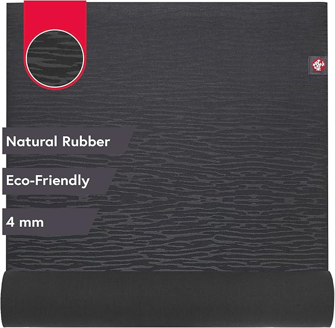 MANDUKA eKOLite Yoga Mat - 4mm Natural Rubber | Eco-Friendly | Soft Textured Surface | Natural Next-to-Skin Feel - Bloomnest