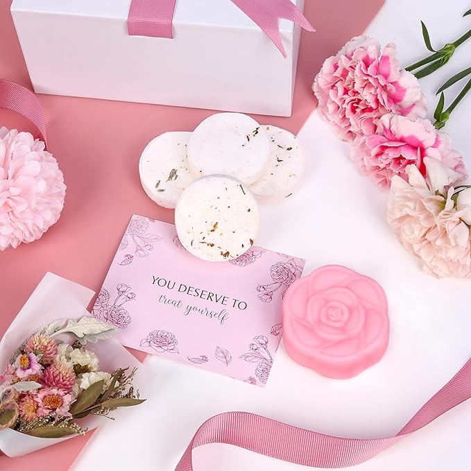 Spa Gifts for Women Bath and Body Gift Basket Valentines Day Gift Rose Home Spa Set Self Care Gifts for Mom Sister Her Wife Birthday Gifts for Women Spa Kit Care Package Thank You Gift