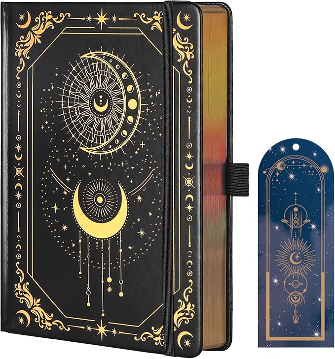 TIEFOSSI Lined Journal for Women Men, Vintage Notebooks with Bookmarks, Hardcover A5 College Ruled Notebook 316 Numbered Pages for Writing, Daily Journal for Work School, Note Taking - Bloomnest
