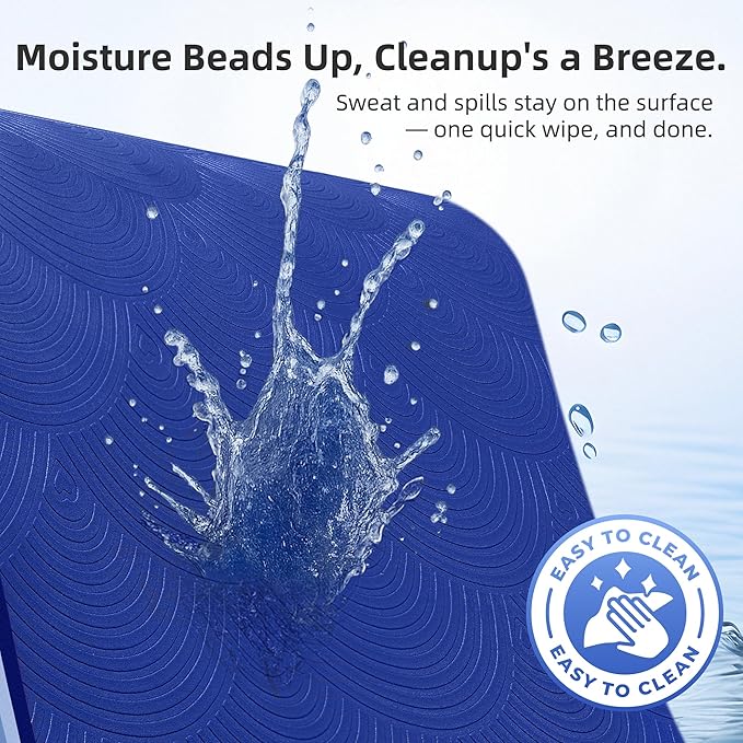 Extra Large TPE Yoga Mat 72"x35" / 78"x57" - Wide Non-Slip Mat for Yoga, Pilates & Home Gym, 6mm Thick Cushion for Comfort & Balance, Waterproof, Easy to Carry with Strap or Bag for Solo or Partner Workouts