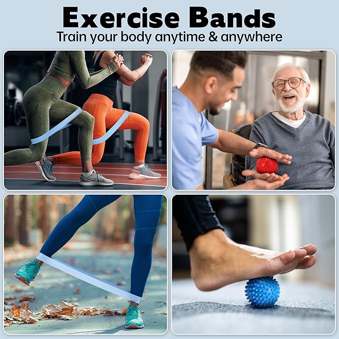 Workout Bands, Resistance Bands for Working Out, Stretch Bands, Long Gym Elastic Bands for Workout, Pull Up Training Bands for Body Stretching, Physical Therapy, Muscle Training - Bloomnest