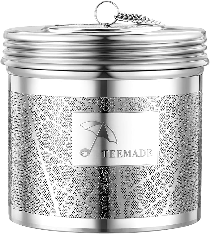 Extra Large Tea Infuser for Loose Tea & Spice Infuser for Cooking,304 Stainless Steel Tea Filters,Extra Fine Mesh Tea Strainers for Black Tea,Iced Tea,Herbs & Soup Etc - Bloomnest