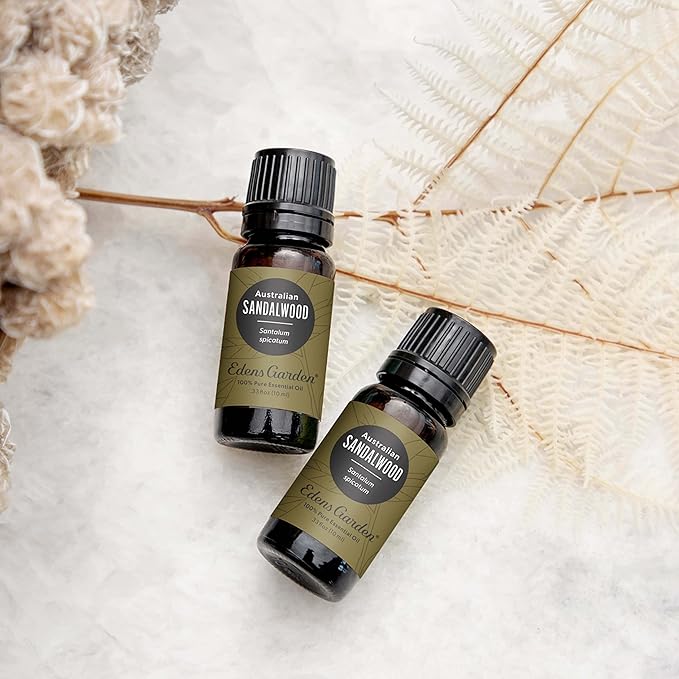 Edens Garden Sandalwood- Australian Essential Oil- 100% Pure Premium Grade, Undiluted, Natural, Therapeutic, Aromatherapy, The Best for Skin, Candle, Hair 10 ml (.33 fl oz) - Bloomnest