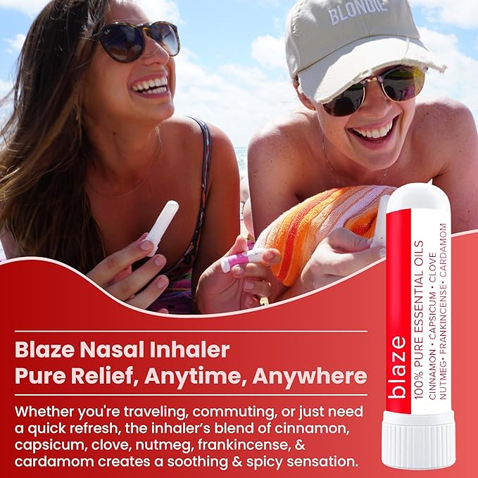 MOXE Blaze Nasal Stick | Calming Comfort + Mental Balance | Thieves Oil Inhaler Provides Soothing Spicy Sensation | Aromatherapy Inhaler with 100% Pure Essential Oils, Frankincense (1 Pack) - Bloomnest