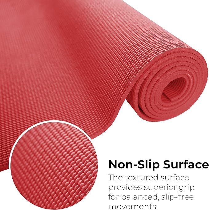 Hello Fit 10-Pack Yoga Mat, 68" x 24" Non Slip Exercise Mat, 4mm Thick Gym Mat for Fitness and Stretching, Bulk Non Toxic Yoga Mats for Schools and Studios - Bloomnest