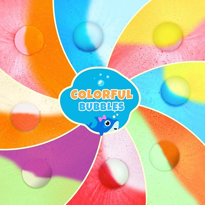 48pcs Bath Bombs for Kids with Toy Inside, Organic Colorful Bubble Bath for Kids Safe, Best Birthday, Party, Easter Bath Bombs Gift Set for Girls and Boys - Bloomnest