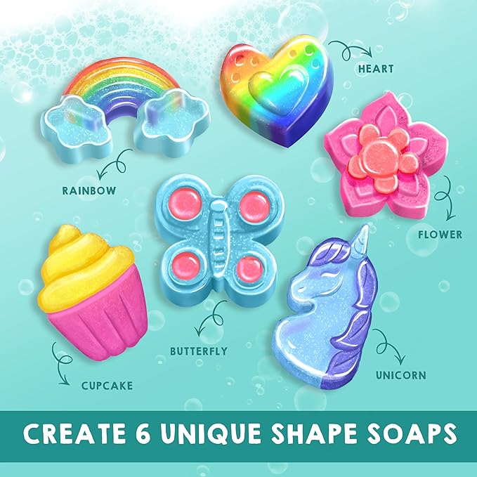 Klever Kits Bath Bomb, Soap Making Kit for Kids, 2-in-1 Spa Science Kits, DIY Make Your Own Bath Bombs & Soap, Spa Kit for Kids, Gifts Toys for Toddler Kid, Birthday Present - Bloomnest