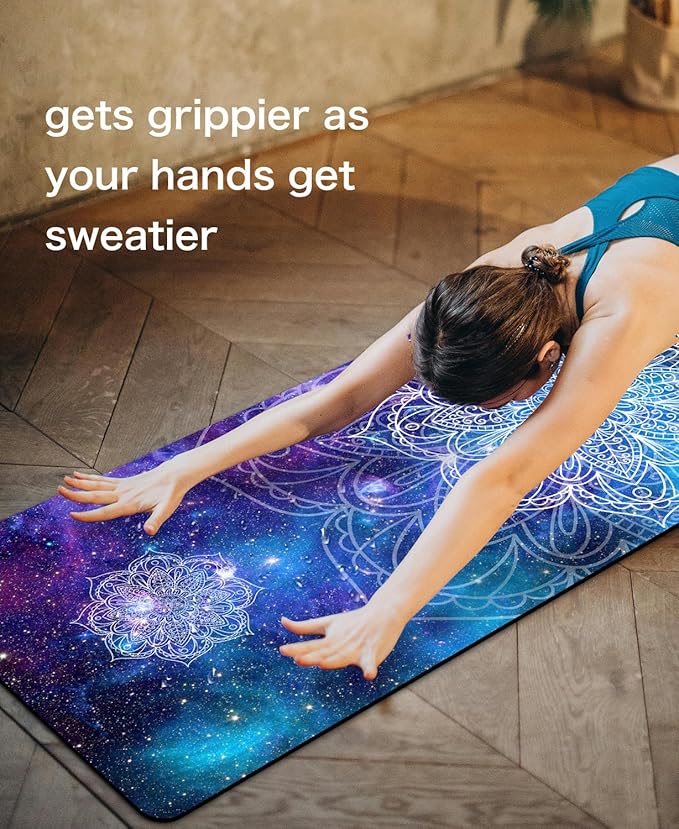 Non Slip Yoga Mat TPE Workout Mat for Men Women, Thick Workout Mat with Carrying Strap, Fitness Mats for Exercise, Yoga, Fitness, Pilates, Floor Workouts (72" x 24" x 6mm) - Bloomnest