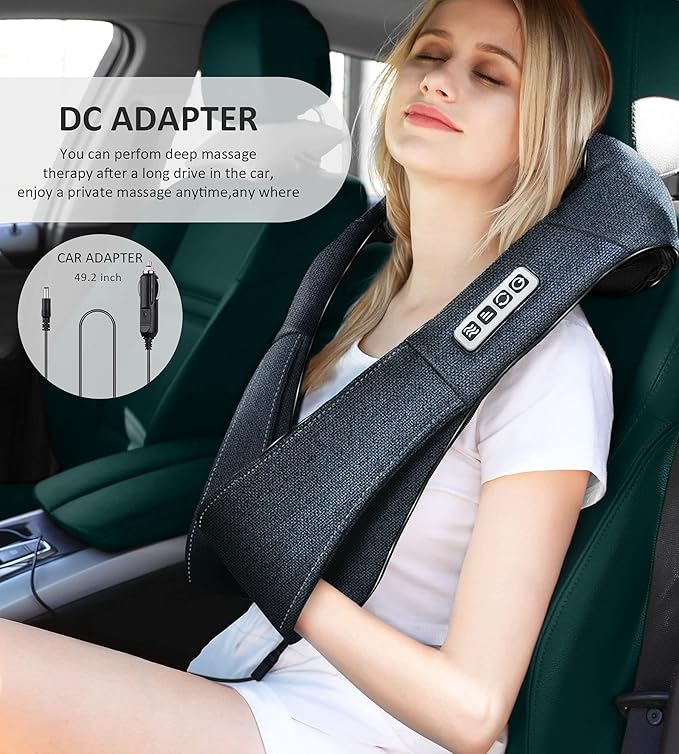 Mo Cuishle Shiatsu Neck and Back Massager with Heat – Deep Kneading for Shoulder and Neck – Ideal Gift for Men, Women, Mom, Dad Him & Her – Perfect for Christmas, Mother's Day, Father's Day, Birthdays - Bloomnest