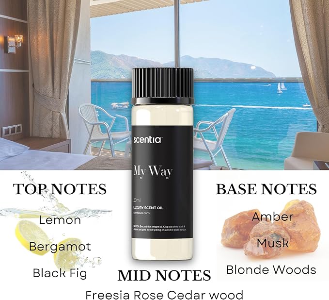 Scentia Hotel Diffuser Oil | Aromatherapy Fragrances Inspired by 5-Star Hotels | Luxurious Scents Gift Set - 3 x 20ml Bottles Set - The 1 Hotel Miami, W Hotels - Thanksgiving & Holiday Gift - Bloomnest