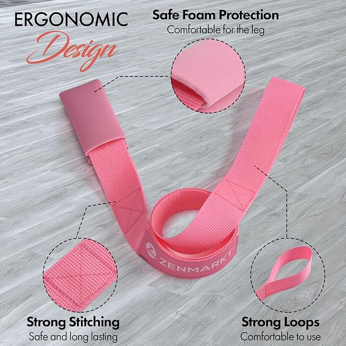 Stretching Strap for Cheer – Flexibility Stunt Strap for Cheerleaders – Durable Cheer Stretching Bands for Improved Flexibility, Range of Motion – Essential Cheer Accessories - Bloomnest