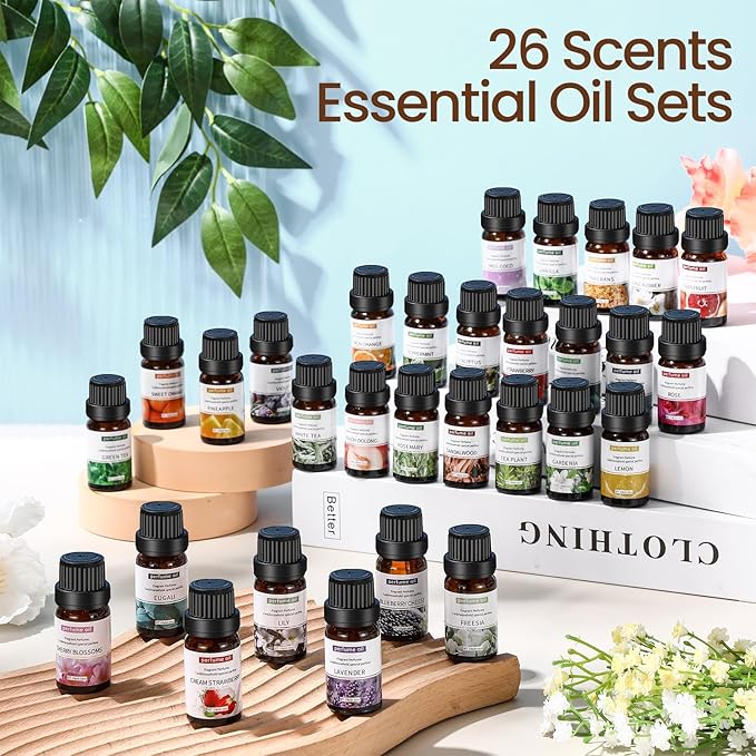 Nuanchu 78 Pcs Essential Oils Set 10ml Fragrance Oil Aromatherapy Kit for Diffuser Humidifier Aromatherapy-Oils for Candle Bath Bombs Making - Bloomnest