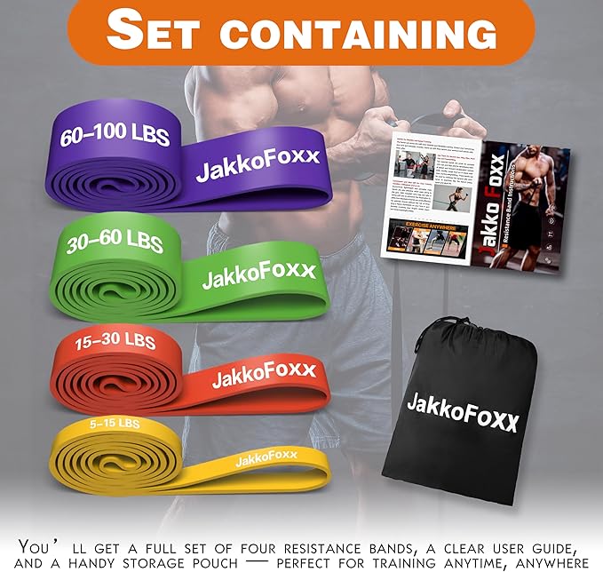 Resistance Bands,Pull Up Bands,Stretching Assist Bands Set for Men & WomenPortable Exercise, Muscle Training,Physical Therapy,Exercise Workout Bands for Working Out - Bloomnest
