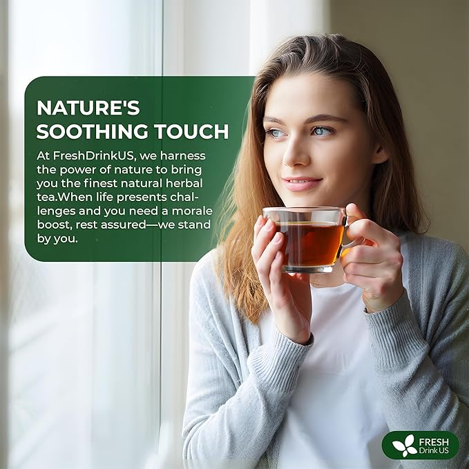 FreshDrinkUS, Premium Wormwood Tea - 75 Tea Bags - Handcrafted Herbal Blend, Caffeine-Free – Smooth Taste & Naturally Refreshing. - Bloomnest