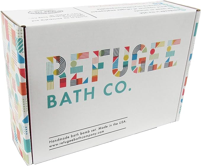 Variety Pack Bath Bombs Tea Tree and Eucalyptus Essential Oils Cocoa Butter Support Refugee Employment in USA (12 Pack) - Bloomnest