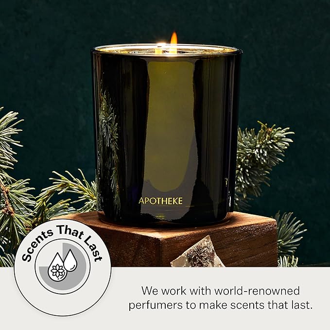 Apotheke Signature Candle Scented Candles for Home, Juniper Birch - 10.5 oz Seasonal Soy Wax Jar Candle - Long-Lasting Fall Scented Fragrance with Perfume-Grade Essential Oils - Bloomnest