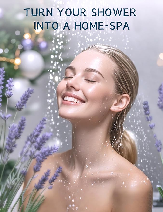 Shower Steamers Aromatherapy 15 Pack, Stress Relief & Self Care - Lavender Shower Bombs with Natural Essential Oil, Home Spa Shower Travel Essentials, Relaxation Birthday Gifts for Women & Men - Bloomnest