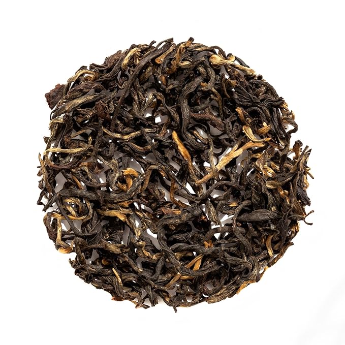 Heavenly Tea Leaves Organic Golden Black Loose Leaf Tea, 1 lb Bulk Resealable Pouch (Approx. 200 Cups) – Single-Origin Yunnan Black Tea with Golden Buds, Naturally Caffeinated for Smooth Energy - Bloomnest