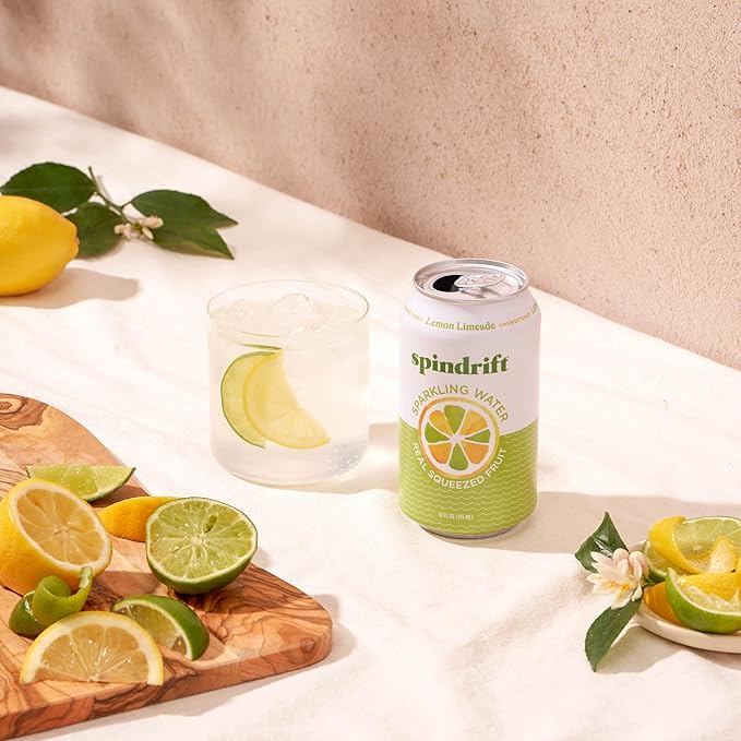 Spindrift Lemon Limeade Can 12 Ounce (Pack of 24) - Bloomnest
